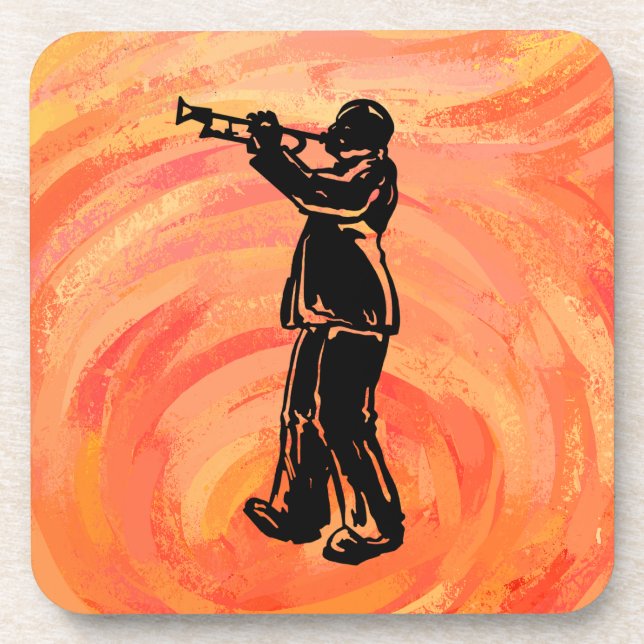 New York Boogie Nights Trumpet Orange Coaster (Front)