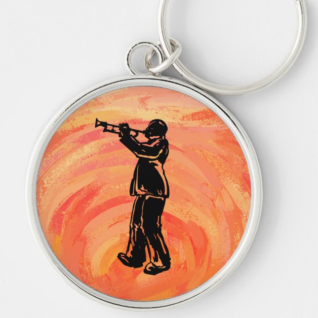 New York Boogie Nights Trumpet Orange Key Ring (Front)