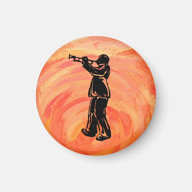 New York Boogie Nights Trumpet Orange Magnet (Front)