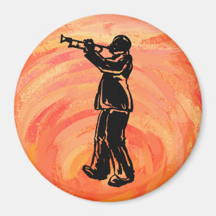 New York Boogie Nights Trumpet Orange Magnet
