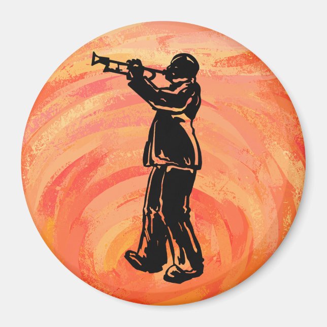 New York Boogie Nights Trumpet Orange Magnet (Front)