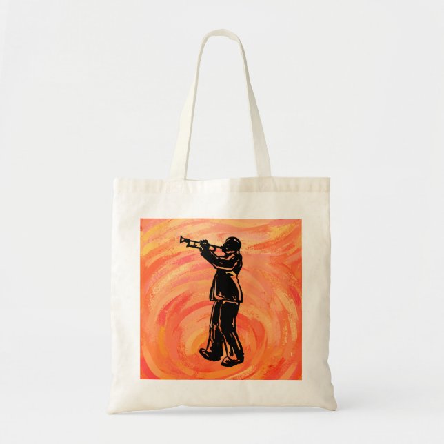 New York Boogie Nights Trumpet Orange Tote Bag (Front)