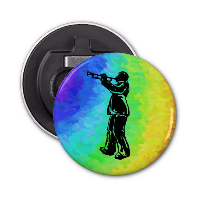 New York Boogie Nights Trumpet Rainbow Bottle Opener (Front)