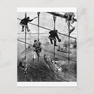 New York, Booklyn Bridge, 1883 Postcard