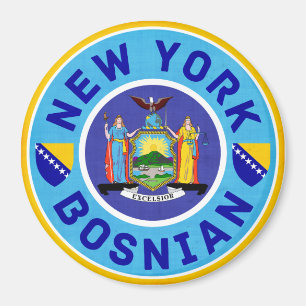 New York Bosnian American Fridge Magnet