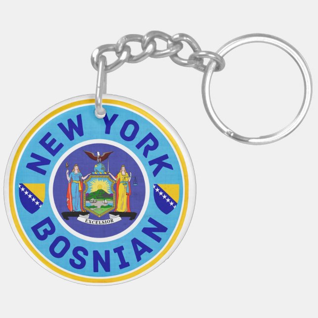 New York Bosnian American   Key Ring (Back Right)