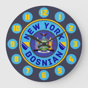 New York Bosnian American Wall Clock