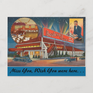 New York, Boulevard Tavern, Supper Club Postcard