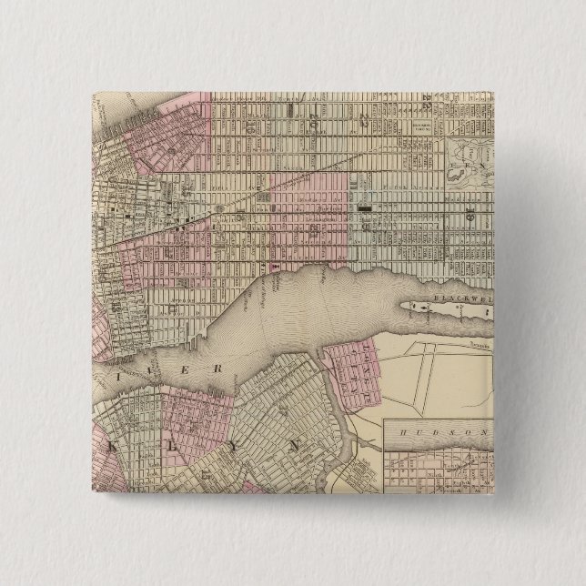 New York, Brooklyn 3 15 Cm Square Badge (Front)