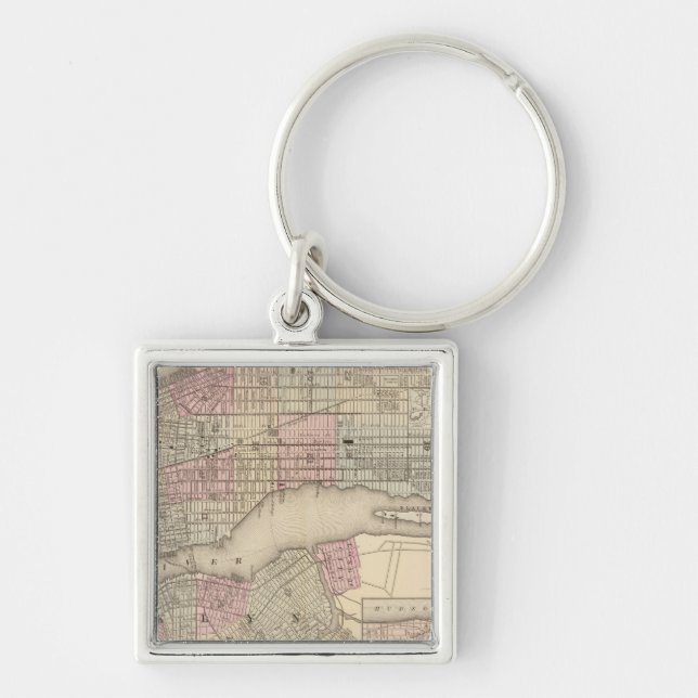 New York, Brooklyn 3 Key Ring (Front)