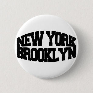 New York Brooklyn 6 Cm Round Badge