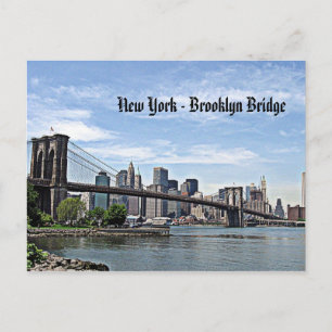 New York - Brooklyn Bridge Postcard