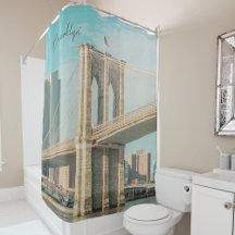 New York Brooklyn Bridge Shower Curtain