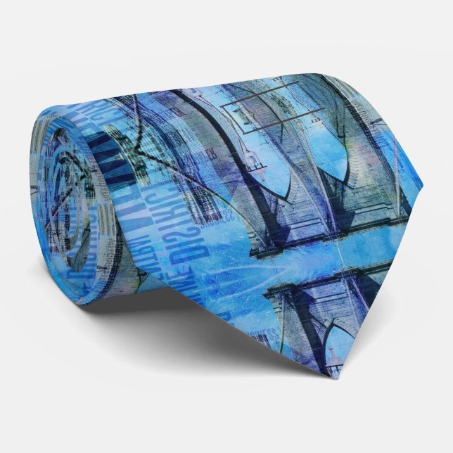 New York Brooklyn Bridge Tie (Rolled)