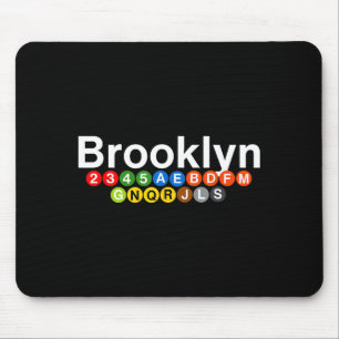 New York Brooklyn Subway Station Signs, Train Sign Mouse Mat