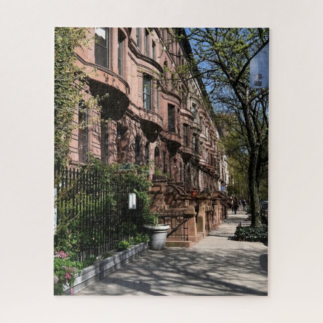 New York Brownstones Upper West Side Buildings NYC Jigsaw Puzzle (Vertical)