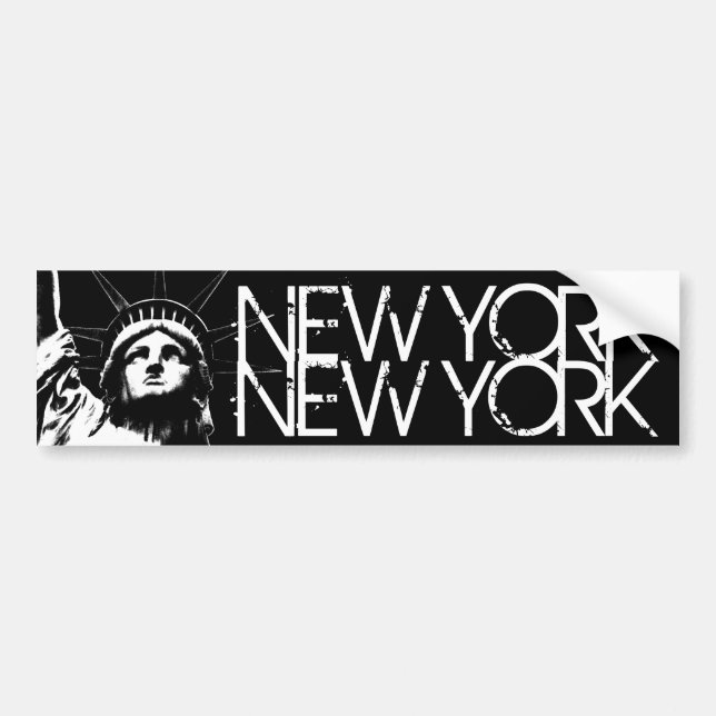 New York Bumper Sticker Statue of Liberty Stickers (Front)
