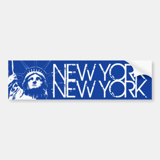 New York Bumper Sticker Statue of Liberty Stickers (Front)