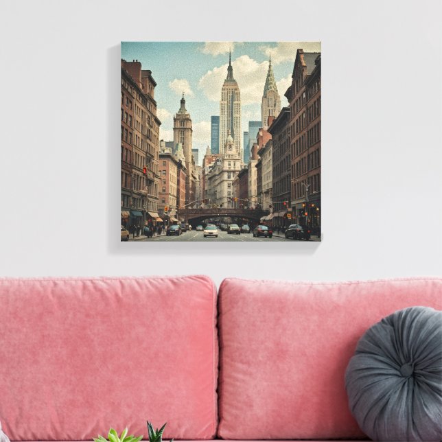 New York Bustling city Canvas Print (Insitu(LivingRoom))