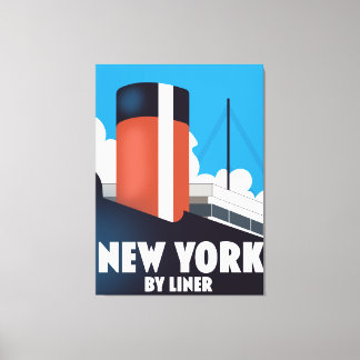 New York by liner Canvas Print