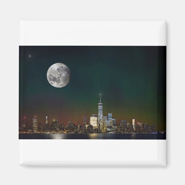 New York by Night Design Magnet (Front)