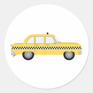 New York Cab Classic Round Sticker