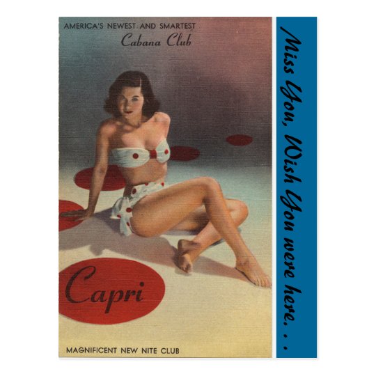 New York, Capri Cabana Club, Night Club Postcard
