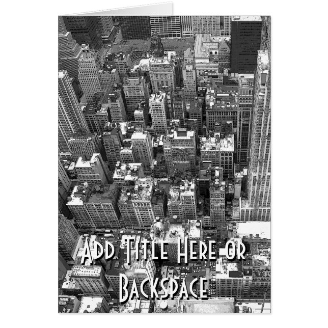 New York Card Cityscape New York Souvenir Card (Front)