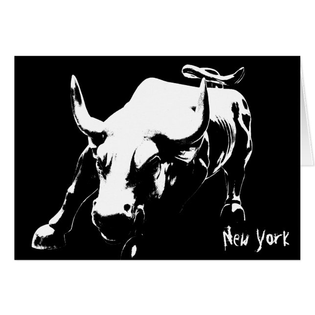 New York Card New York Bull Souvenir Card (Front Horizontal)