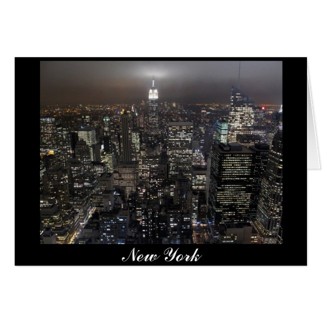 New York Card New York City Skyline Souvenir Card (Front Horizontal)