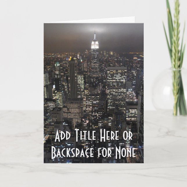 New York Card New York City Skyline Souvenir Card (Front)