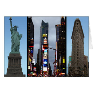 New York Card New York Souvenir Card Landmarks