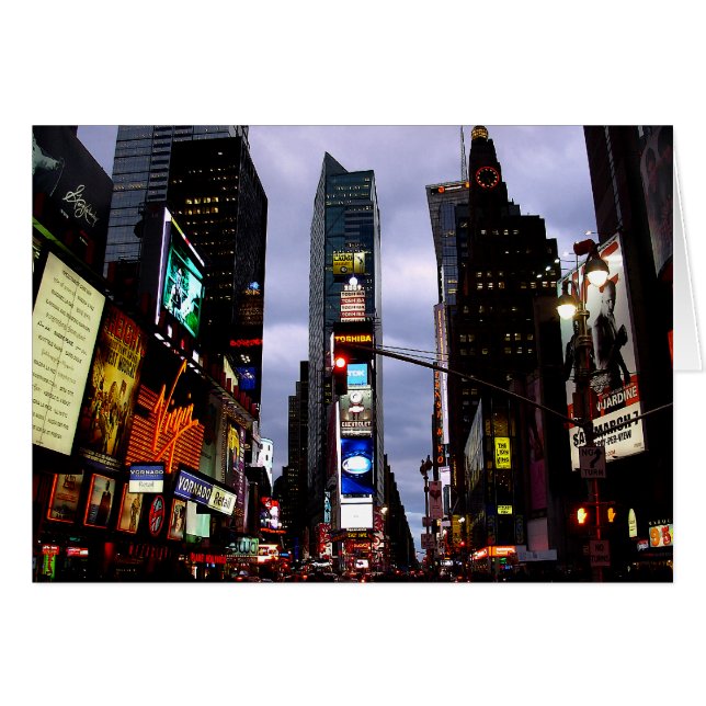 New York Card Times Square New York Souvenir Card (Front Horizontal)