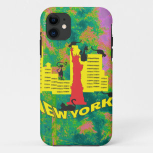 NEW YORK cat iPhone 11 Case