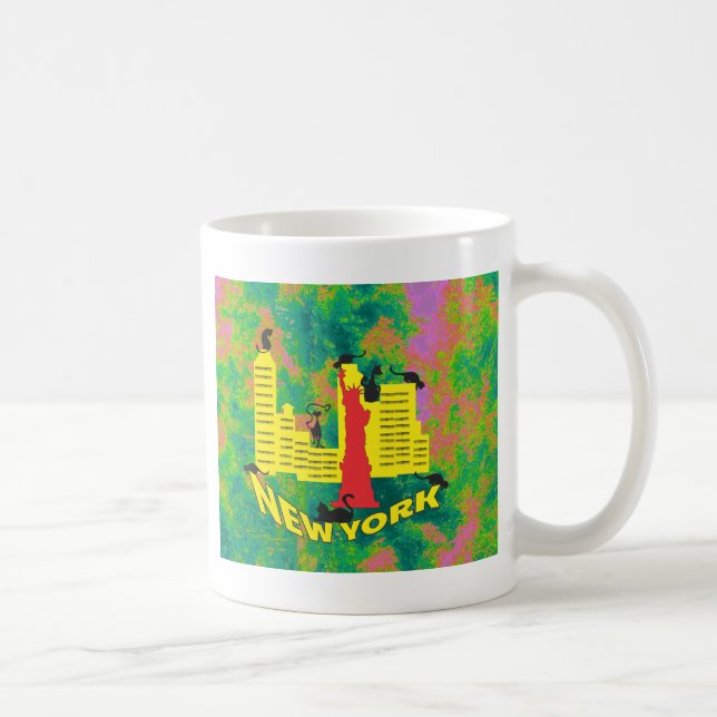 NEW YORK cat Coffee Mug (Right)