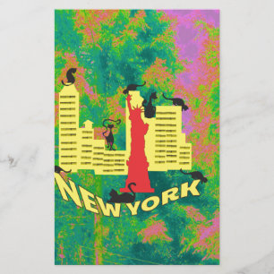 NEW YORK cat Stationery