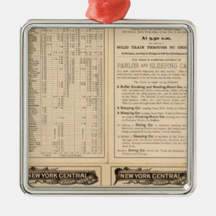 New York Central and Hudson River Railroad 2 Metal Tree Decoration