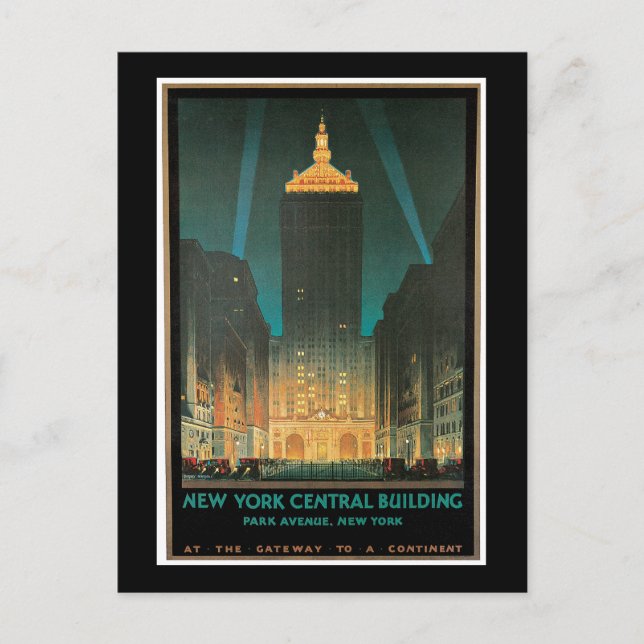 New York Central Building, February 1930 Postcard (Front)