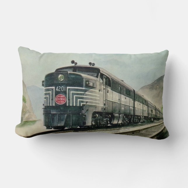 New York Central Diesel Locomotive Lumbar Cushion (Front)