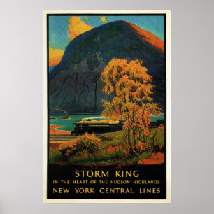 New York Central Lines Train Vintage Rail Poster