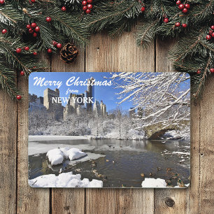 New York Central Park Skyline Christmas Template