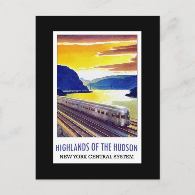 New York Central vintage travel poster postcard (Front)
