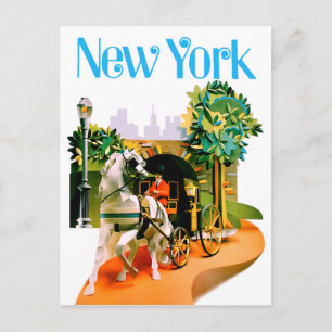 New York, Chariots from the park Postcard