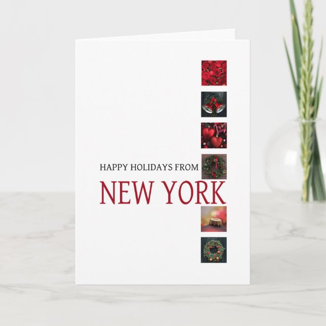 New York Christmas Card with ornaments (Front)