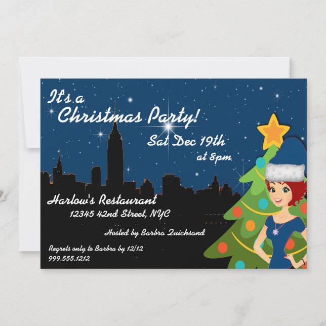 New York Christmas Invitation (Front)