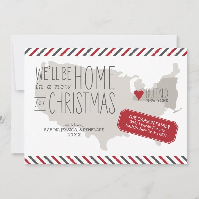 New York Christmas Moving Announcement Holiday (Front)