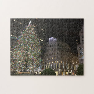 New York Christmas NYC Rockefeller Centre Tree Jigsaw Puzzle