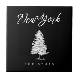 New York Christmas Tile