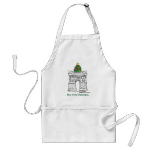 New York Christmas Tree Holiday Washington Square Standard Apron