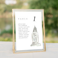 New York Chrysler Building Wedding Seating Chart